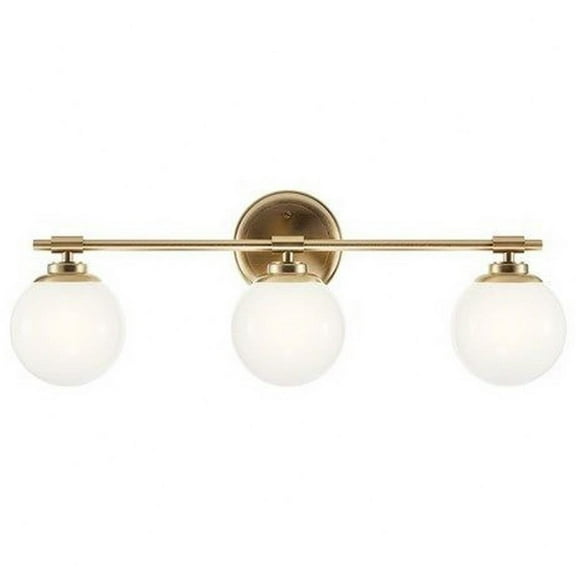 15W 3 Led Bath Vanity in Industrial Style-8.75 inches Tall and 24.5 inches Wide-Black/Champagne Bronze Finish Bailey Street Home 147-Bel-5180125