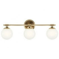 15W 3 Led Bath Vanity in Industrial Style-8.75 inches Tall and 24.5 inches Wide-Black/Champagne Bronze Finish Bailey Street Home 147-Bel-5180125