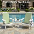 thumbnail image 2 of Ottowood Outdoor Adirondack Chair Cushions Set of 2 - Removable Covers, Water-Repellent, Fade-Resistant, Non-Slip Bottom & Securing Straps, Universal Fit for Most Chairs - Sage Green, 2 of 8