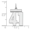 thumbnail image 2 of Sterling Silver Rhodium-plated Medium Polished Number 41 Charm, 2 of 2
