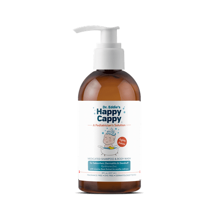 Dr. Eddie’s Happy Cappy Medicated Shampoo for Children, Treats Dandruff and Seborrheic Dermatitis, Clinically Tested, Fragrance Free, Stops Flakes and Redness on Sensitive Scalps and Skin, 8 (Best Products For Seborrheic Dermatitis)