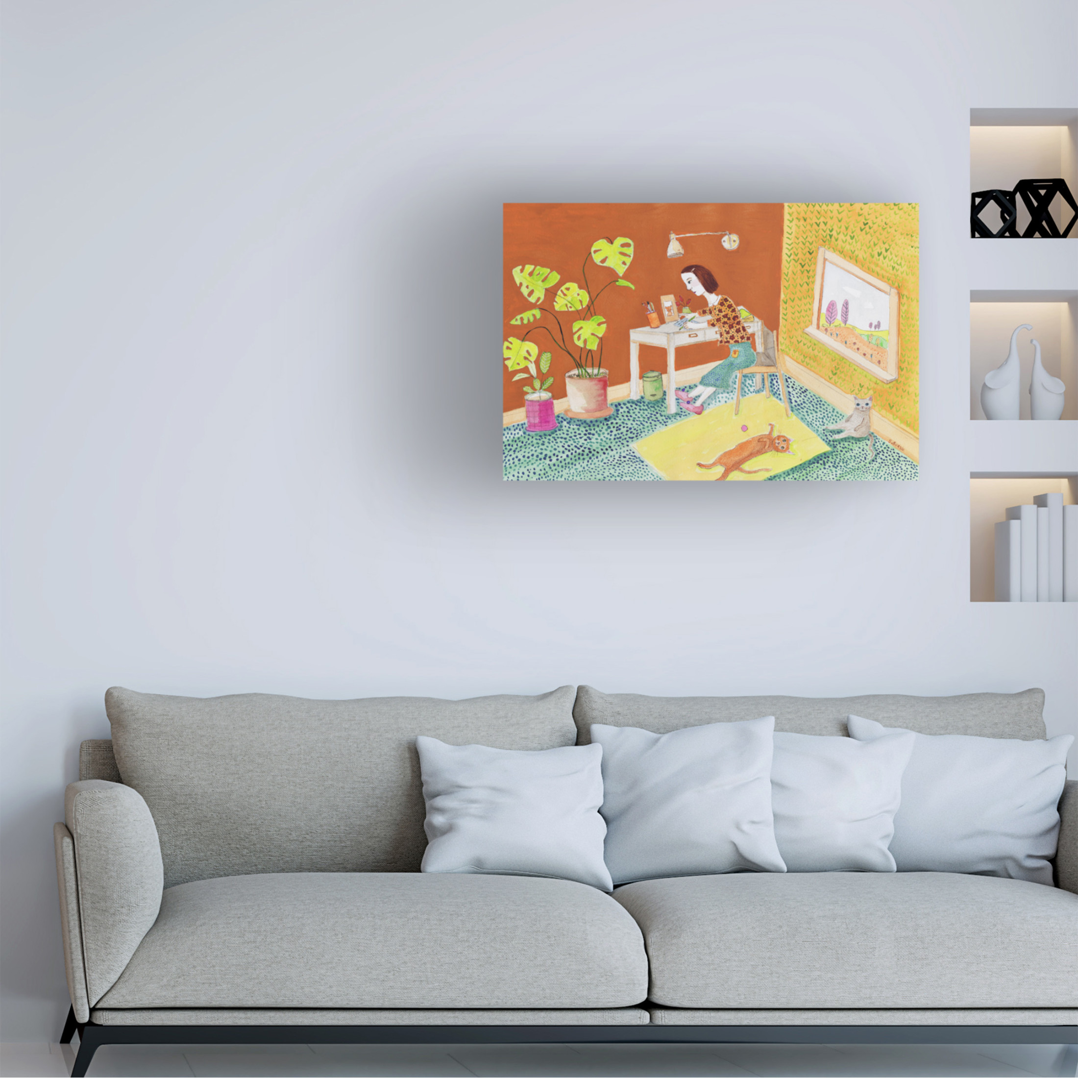 Trademark Fine Art Sharyn Bursic Life with Cats Canvas Wall Art