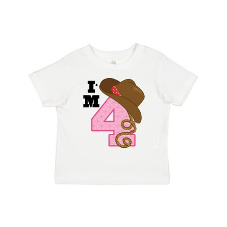 

Inktastic 4th Birthday Cowgirl 4 Year Old Girls Toddler T-Shirt