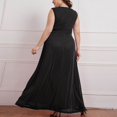 thumbnail image 4 of Robes de Bal d'Été pour Femmes Robe d'Invitée de Mariage Sans Manches à Col en V Robe Grande Taille Robes de Retour à la Maison, 4 of 5