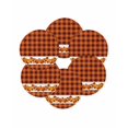 thumbnail image 7 of 13 Inch Round Placemats Set of 6, Fall Non Slip Heat Insulation PP Table Mats, Thanksgiving Orange Pumpkin Maple Leaves Plaid Washable Place Mats for Kitchen Dining Party Table Decor, 7 of 7