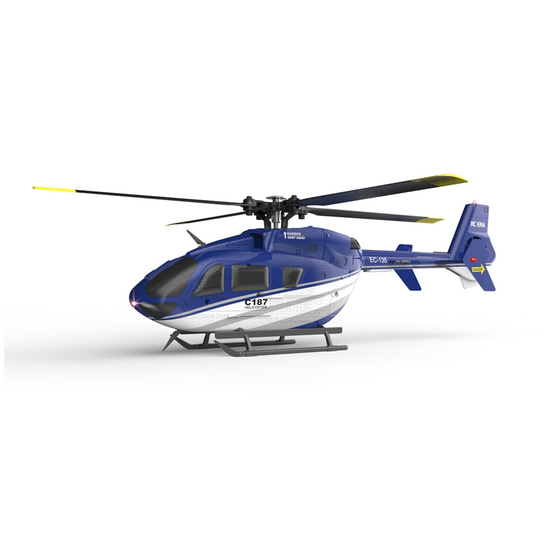 RC ERA C187 EC135 RC Helicopter, 4CH 2.4GHz Single-Rotor Flybarless Remote Control Aircraft 6-Axis Gyro with Optical Flow& Altitude Hold, RTF Beginner Helicopter for Adults & Teens