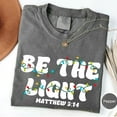 thumbnail image 4 of Christmas Be The Light T-Shirt – Merry Xmas Bible Verse Matthew Tee, Christian Holiday Jesus Shirt, Inspirational Believer Christmas Top for Men & Women, 4 of 7