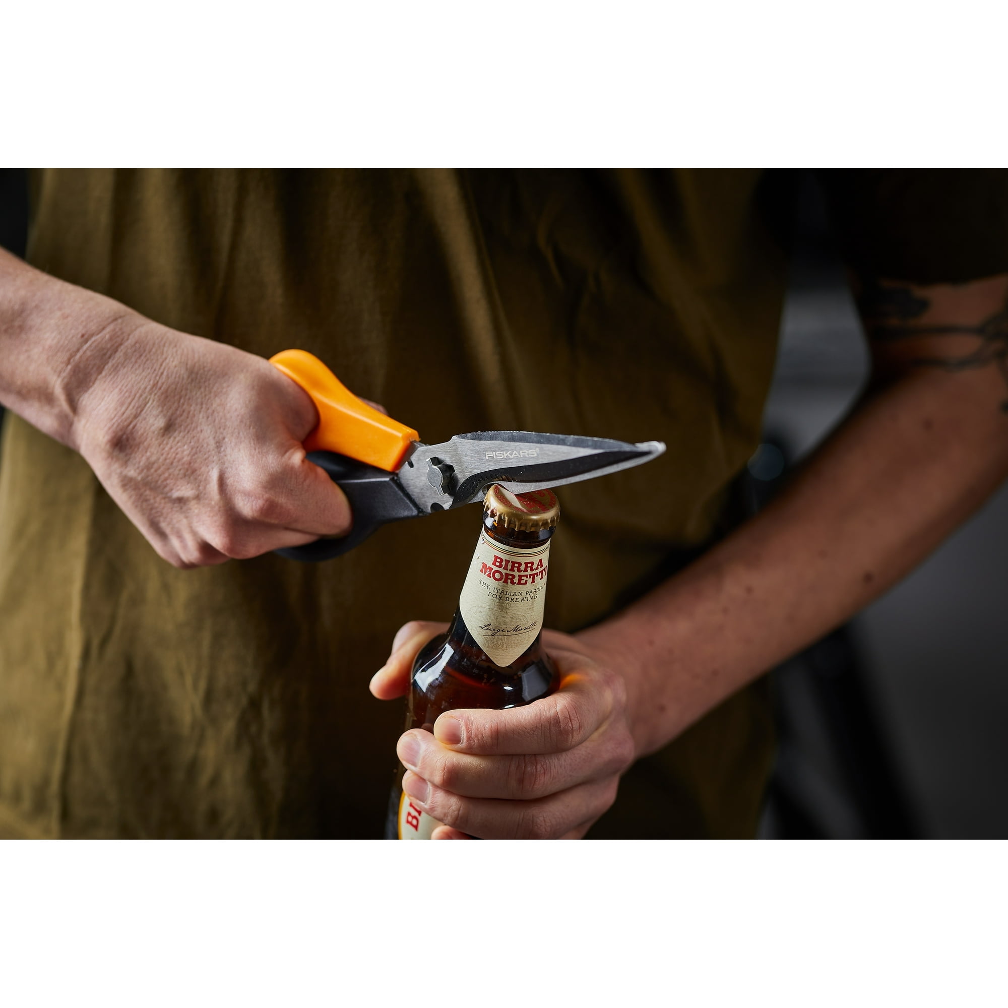 Fiskars Multipurpose Straight Blade Garden Shears, Black and Orange - Pack of 2
