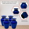 thumbnail image 4 of Nova Niche Small Blue Aluminium Cremation Urns for Human Ashes – Mini Memorial Keepsake Set of 4 with Velvet Case, 4 of 8
