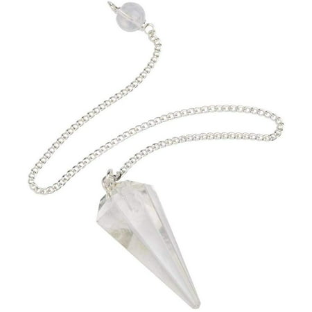 Pendulum Crystal Natural Clear Quartz for Scrying Reiki Spiritual (Best Crystal To Use For Pendulum)