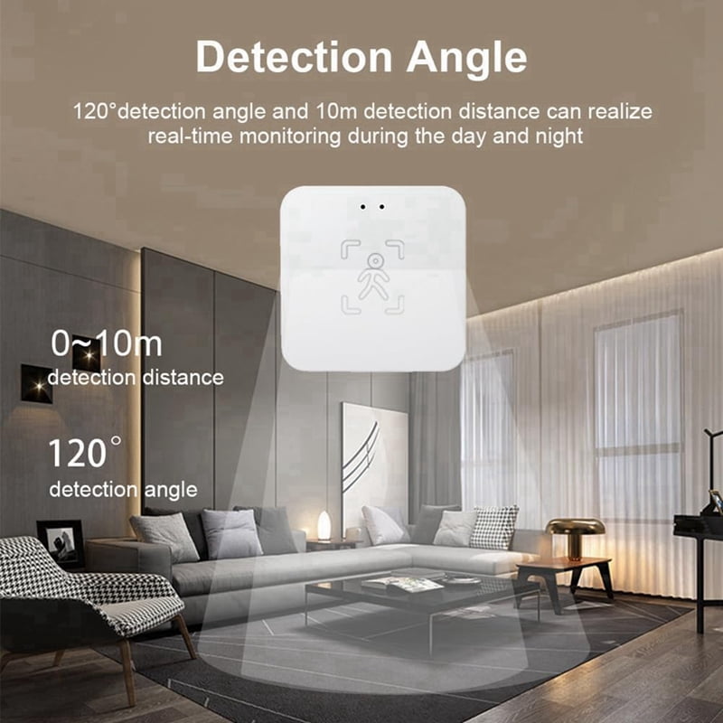 Tuya Zigbee Human Presence Detector with Holder Smart Human Body PIR Sensor Radar Microwave Motion Sensor+Zigbee Hub
