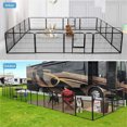thumbnail image 4 of Aukfa Dog Playpen- 8/16 Panels Dog Pen Outdoor 24"/31.5"/40" Height Dog Fence Indoor Exercise Pen with Doors- Black, 4 of 9