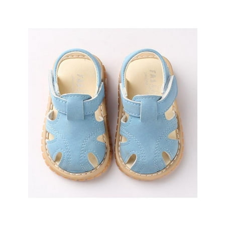 

Summer Baby Boys Girls Breathable Anti-Slip Solid Print Shoes Sandals Toddler Soft Soled First Walkers