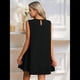thumbnail image 5 of Vestido Tipo Chaleco Sin Mangas con Cuello Redondo en Color Liso, Color Negro, Talla M, 5 of 6