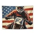 thumbnail image 5 of Orinice Motocross American Flag Tapestry, Cool Dirt Bike Tapestries Wall Hanging for Men Boys Guys Bedroom College Dorm Living Room Office Decor  Dirtbike  40x30inch, 5 of 6
