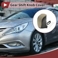 thumbnail image 2 of Cubierta de pomo de cambio de marcha Unique Bargains para Hyundai Sonata 2011-2014 en cuero sintético negro y beige, 2 of 6