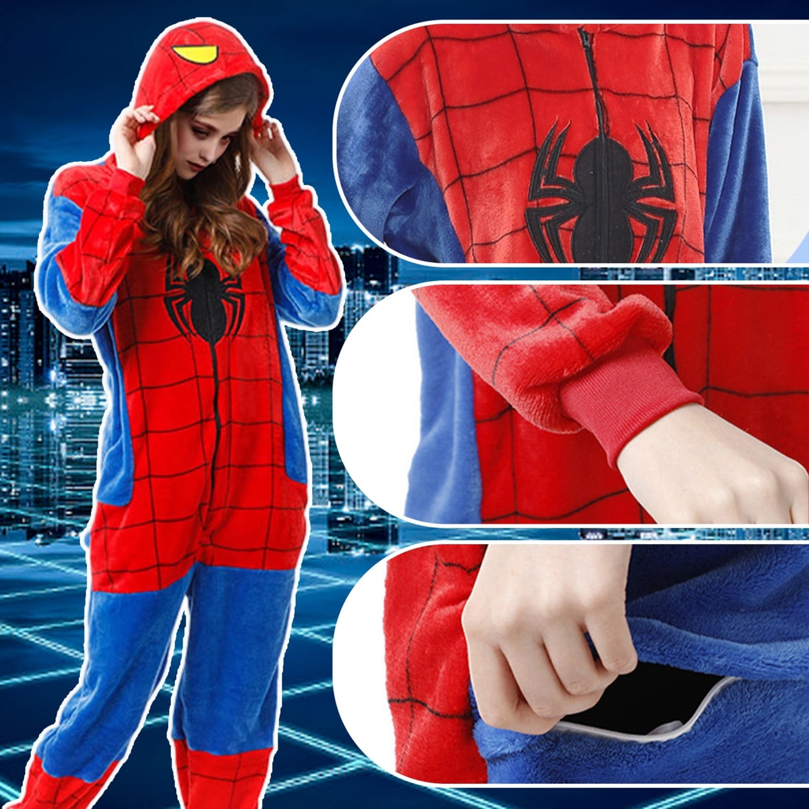 Alaiyaky Onesies Pajamas Unisex Adult for Women Men Animal Costume Cute Onesies Flannel Cartoon Cosplay Halloween Sleepwear