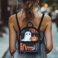 thumbnail image 4 of HELLHERO Halloween Ghost Pumpkin Print Small Backpack, Adjustable Strap Polyester Mini Backpack for Travel Work, Lightweight Travel Backpack, 4 of 8