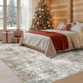 thumbnail image 2 of 8x10 Area Rug Living Room Rugs - Washable Neutral Modern Abstract Soft Thin Large Rug Indoor Floor No Slip Rug Carpet for Bedroom Under Dining Table Home Office Decor - Brown Grey, 2 of 4