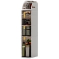 thumbnail image 2 of Fogcroll Bathroom Storage Cabinet 4-Tiers Narrow Slim Floor Organizer Transparent Small Bathroom Storage Cabinet with Drawers and Tissue Box, 2 of 13