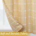thumbnail image 7 of Farmhouse Curtains for Windows Kitchen Bedroom Boho Gingham Linen Window Curtains (Yellow, 26"W x 24"L ), 7 of 7