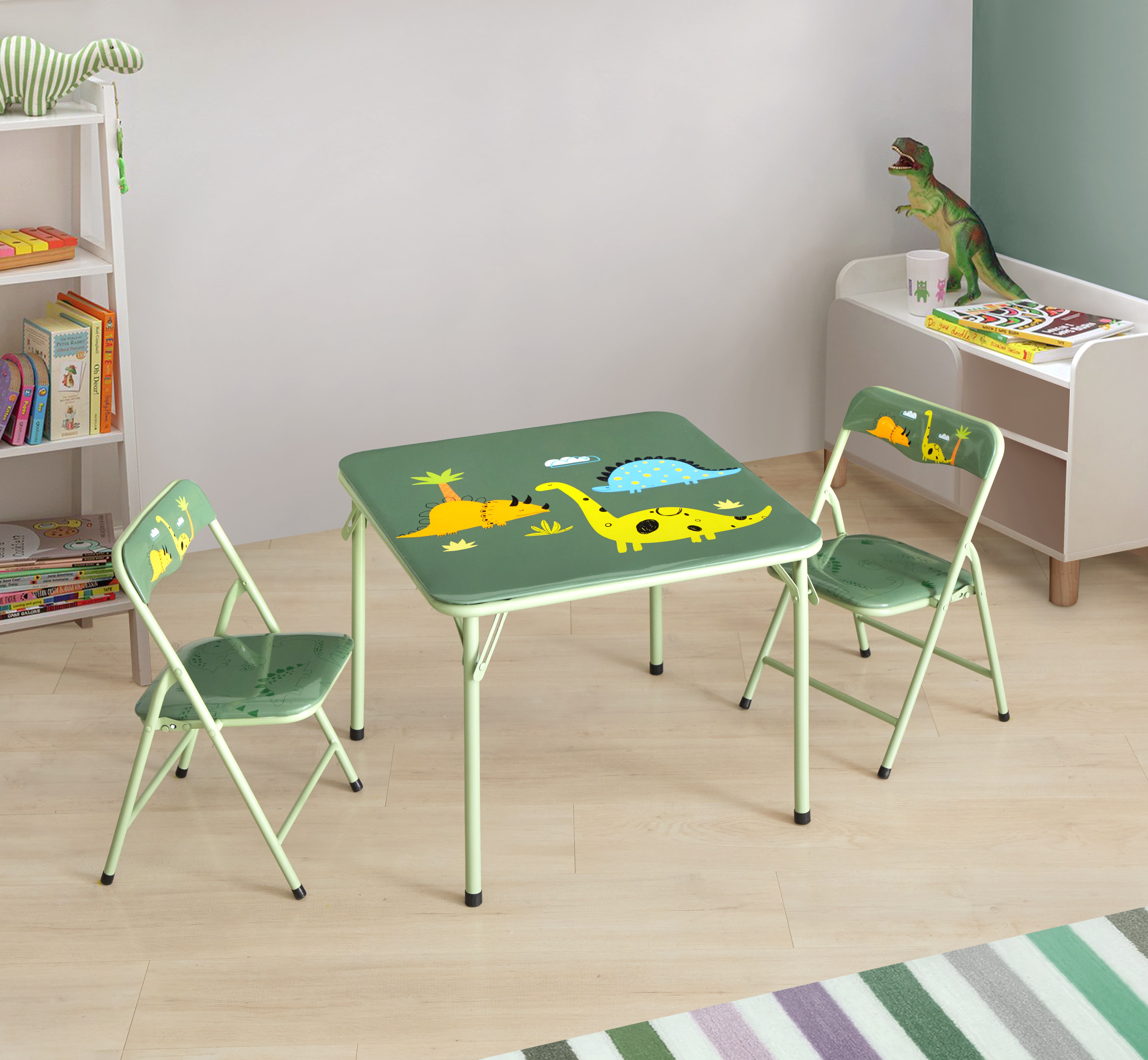Little Nest 3 Piece Dinosaur Table And Chair Set