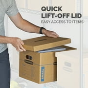 SmoothMove™ 8 Sml / 4 Med Classic Moving Box Kit, Lift-Off Lid, 12-Pack
