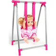 thumbnail image 3 of Baby Doll Playset 5 in 1 - Dolls, Accessories, Bundle, Doll Stroller, High Chair, Trampoline, Crib, Swing, 3 of 4