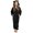 Black, variant on Cozy Fleece Hooded Jumpsuit with Pockets for Girls, Zip-Up Plush Bear Ear Coverall, Long Sleeve Warm Winter Romper for Kids 5-14 Years, for Play