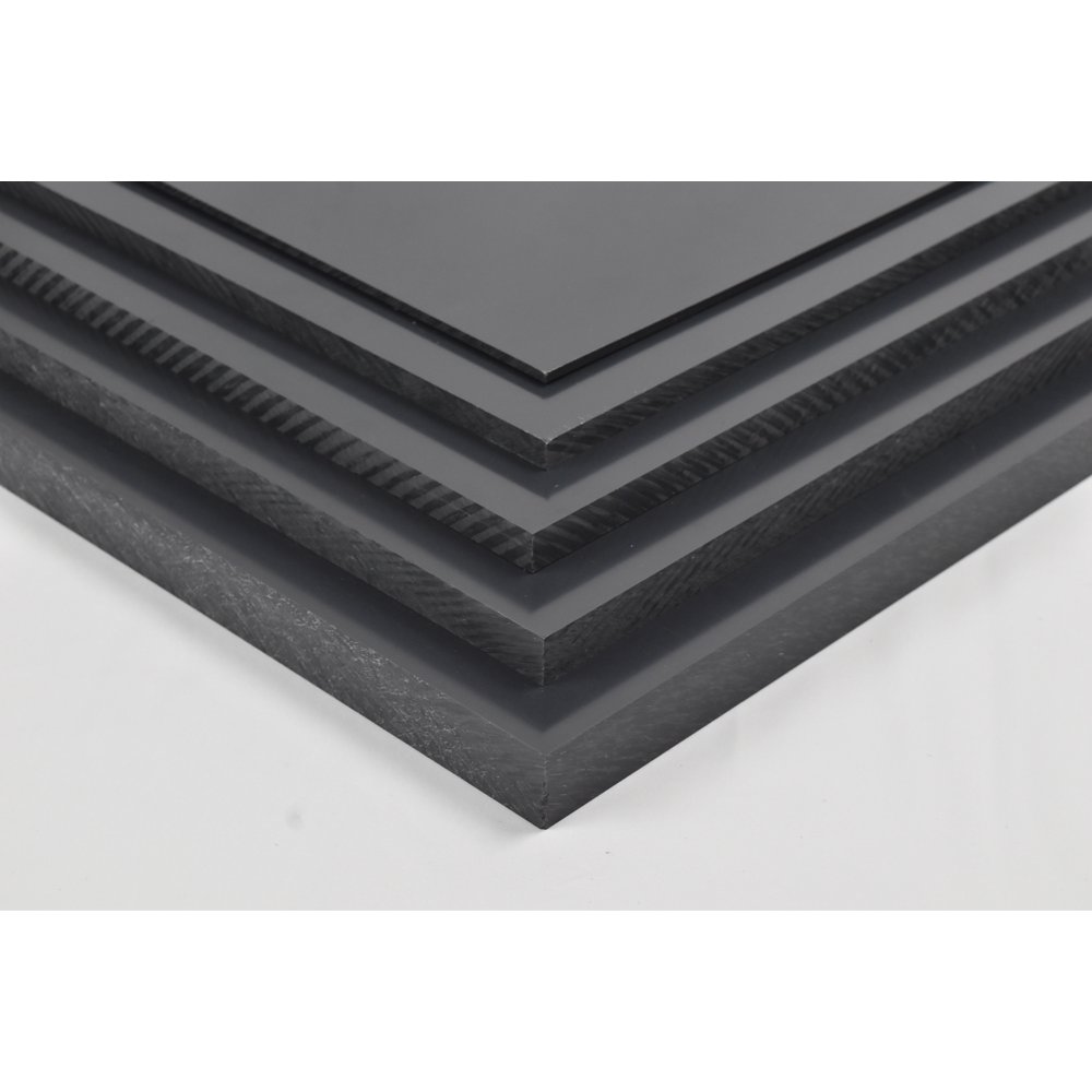PVC Chemical Resistant Plastic Sheet Dark Gray 1/8" x 12" x 24