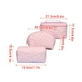 Cosmetic Bag Set Of 3 Makeup Bag for Pouch Travel Beauty Zipper