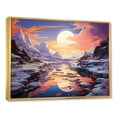 thumbnail image 2 of Designart "Kawaii-Style Landscape In Alaska" Glacier Floater Framed Wall Art Prints, 2 of 5