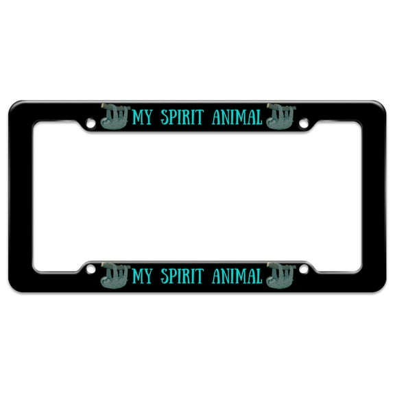 My Spirit Animal is a Sloth License Plate Tag Frame