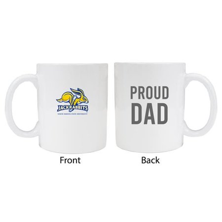 

R & R Imports MUG2-C-SDS20 DAD South Dakota State Jackrabbits Proud Dad White Ceramic Coffee Mug - Pack of 2