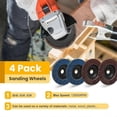 thumbnail image 4 of 9Pcs Angle Grinder Wood Carving Disc Set, Angle Grinder Carving Disc Set Include 4 Wood Shaping Grinding Disc Wheels, 4 of 5