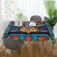 thumbnail image 3 of Yayeee Tablecloths 54" x 72" Rectangle Wrinkle Resistant Party Table Cover, Abstract Eagle, 3 of 8