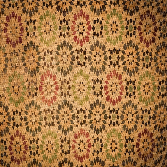 Ahgly Company Indoor Square Patterned Mahogany Brown Area Rugs, 6' Square
