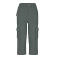 thumbnail image 4 of BLVB Capri Cargo Pants for Women Casual Outdoor Hiking Capris High Waist Athletic Running Cropped Pants, 4 of 4