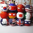 thumbnail image 5 of 11.8 in Country Balls Plushies Poland Ball Doll for Children and Adult Gifts Pendant Accessories Stuffed Toys (Russia), 5 of 7