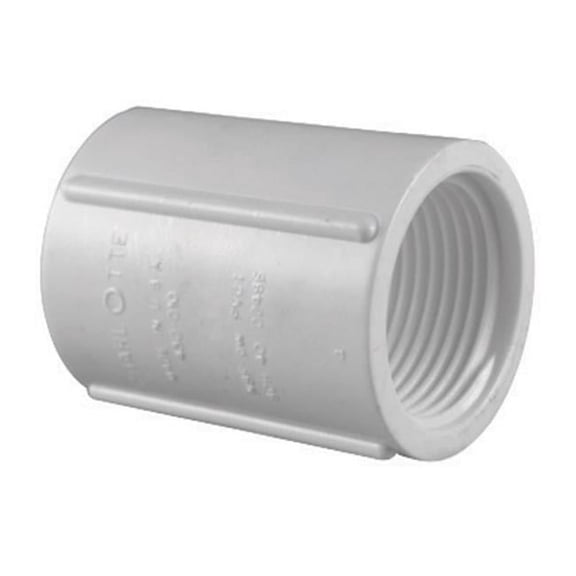 Charlotte Pipe & Foundry PVC021020800 0.75 in. FPT Schedule 40 PVC Threaded Coupling - pack of 25