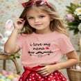 thumbnail image 2 of Toddler Kids Girls Letter Print Tees Graphic Short Sleeve T Shirt Cute Summer Tops Round Neck Comfortable T Shirt size 4-5T, 2 of 4
