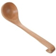 thumbnail image 5 of Arborister Wooden Soup Ladle Bamboo Kitchen Tool Mixing Ladle White Porcelain Spoon, 5 of 10