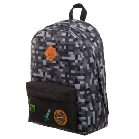 Minecraft Backpack - Minecraft Camo Grey Backpack (Minecraft Best Backpack Mod)