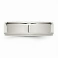 thumbnail image 3 of Stainless Steel Ridged Edge 7mm Polished Band, Available in Multiple Sizes, 3 of 9