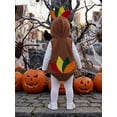 thumbnail image 5 of Cjfdfy Newborn Baby Boy Girl Thanksgiving Turkey Costume,Fleece Hooded Sleeveless Zipper Front Romper,Holiday Cosplay Jumpsuit,Sleeveless Turkey Jacket, 5 of 9