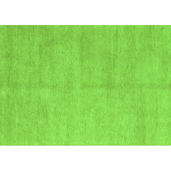 Ahgly Company Indoor Rectangle Solid Green Modern Area Rugs, 4' x 6'