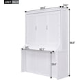 thumbnail image 5 of Tabaray Modern Queen Size Murphy Bed with a Shelf, Wood Murphy Chest Bed, Versatile Folded Away Murphy Bed for Kids Teens Boys Girls Bedroom, No Box Spring Needed (White 055), 5 of 18