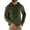 Army Green, variant on YYDGH Men's Active Hoodies Sweatshirts Casual Athletic Workout Pullover Long Sleeve Fashion Athletic Waffle Knit Sweatshirt with Kangaroo Pocket