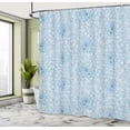 thumbnail image 5 of Ambesonne Blue Shower Curtain, Blooming Romance, 69"Wx84"L, Blue, 5 of 5