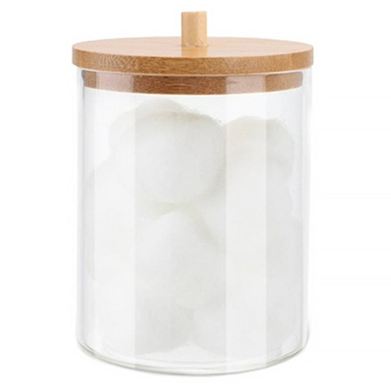 Glass Jars Bathroom Storage Organizer Cute Qtip Dispenser Holder